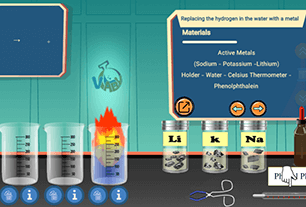 Replacing the hydrogen in the water with a metal