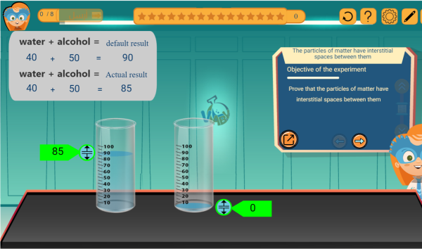 There are intermolecular distances between particles of matter.